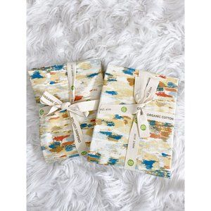 West Elm Organic Paint Palette Standard Sham Ivory Set of 2 NEW